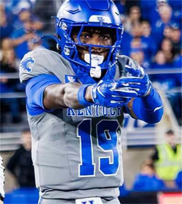 Kentucky Wildcats #19 Kenny Darby Gray Football Game Jersey