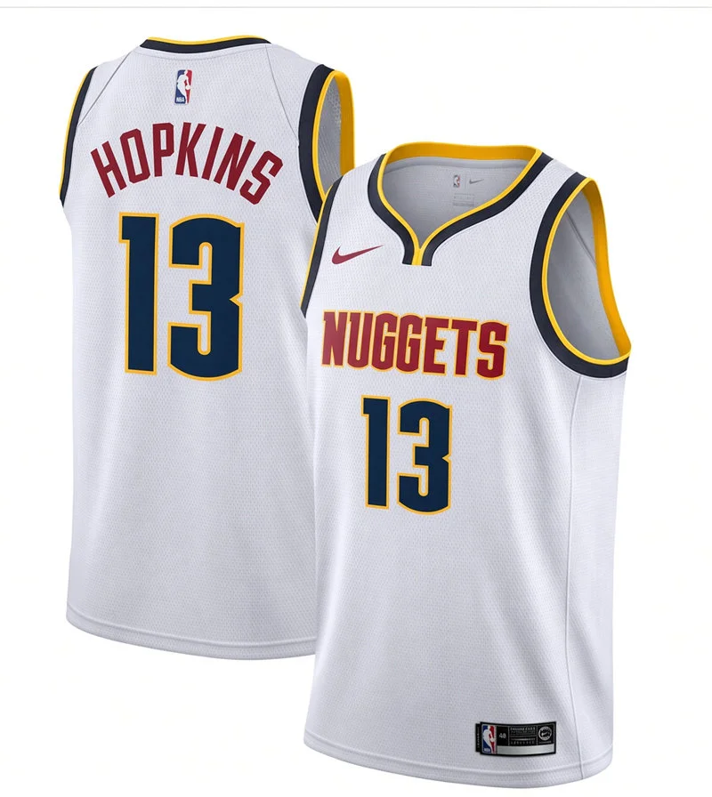 Mens Denver Nuggets #13 Bryce Hopkins Nike White Association Edition Swingman Jersey