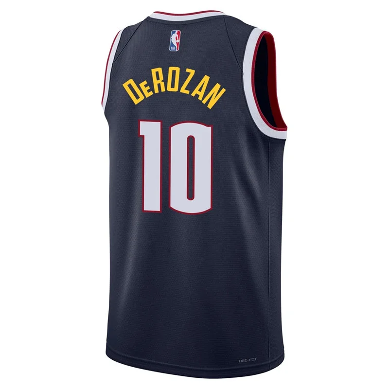 Mens Denver Nuggets #10 DeMar DeRozan Nike Navy Icon Edition Swingman Jersey