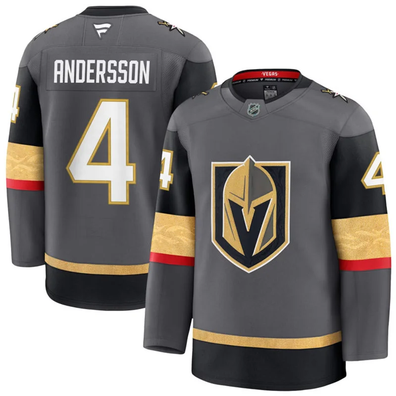 Mens Vegas Golden Knights #4 Rasmus Andersson Fanatics Gray Alternate Premium Jersey