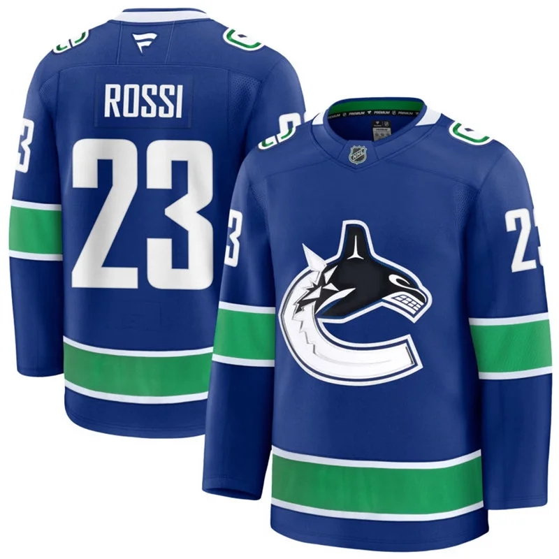 Men's Vancouver Canucks #23 Marco Rossi Fanatics Home Blue Premium Jersey