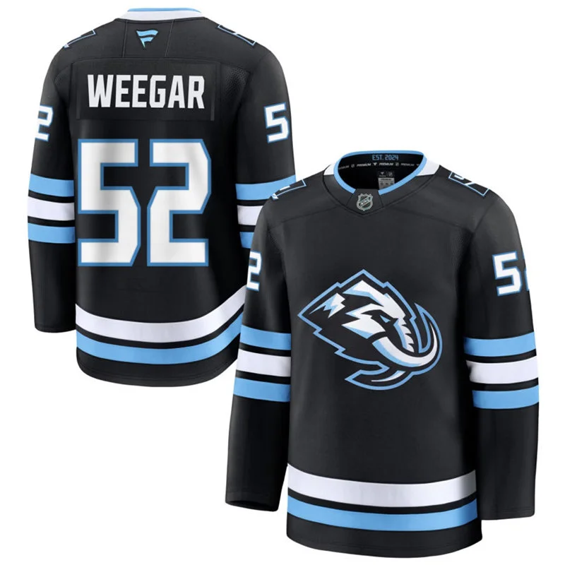Mens Utah Mammoth #52 MacKenzie Weegar Fanatics Home Black Premium Jersey