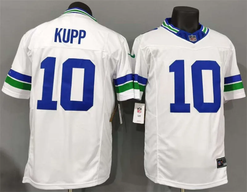 Men's Seattle Seahawks #10 Cooper Kupp Nike White Throwback F.U.S.E. Limited Jersey