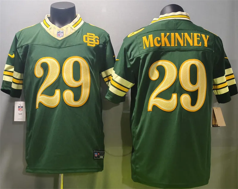 Mens Green Bay Packers #29 Xavier McKinney Green 2026 F.U.S.E. Rivalries Collection Limited Jersey