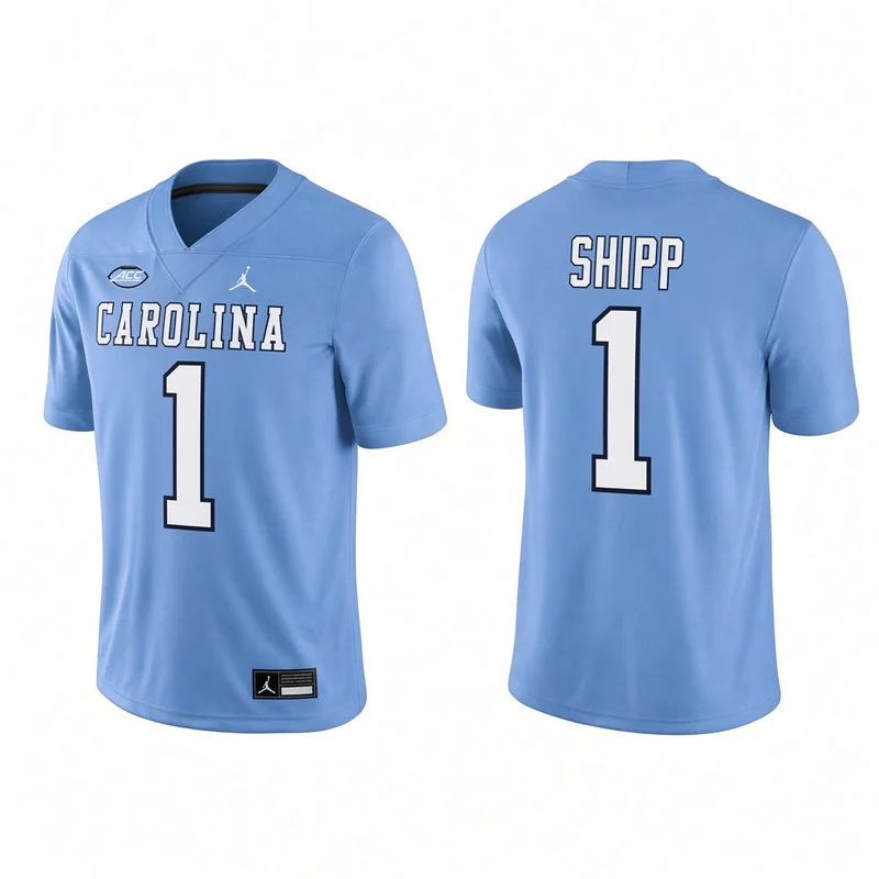 North Carolina Tar Heels #1 Jordan Shipp Blue 1980 ACC Football championship Retro Jersey