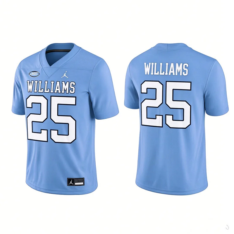 North Carolina Tar Heels #25 Javonte Williams Blue 1980 ACC Football championship Retro Jersey North Carolina Tar Heels #25 Javonte Williams Blue 1980 ACC Football championship Retro Jersey