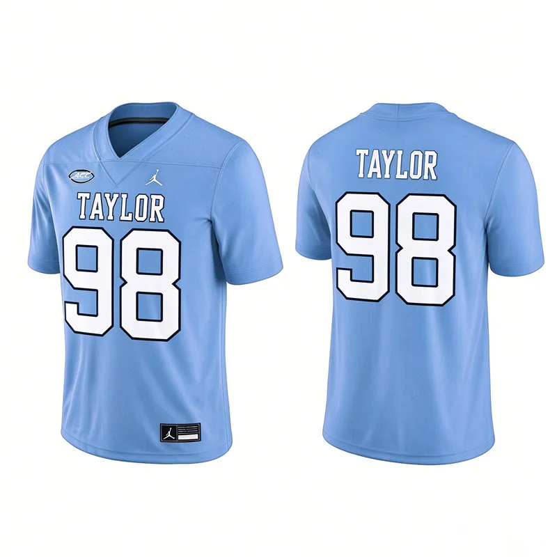 North Carolina Tar Heels #98 Lawrence Taylor Blue 1980 ACC Football championship Retro Jersey
