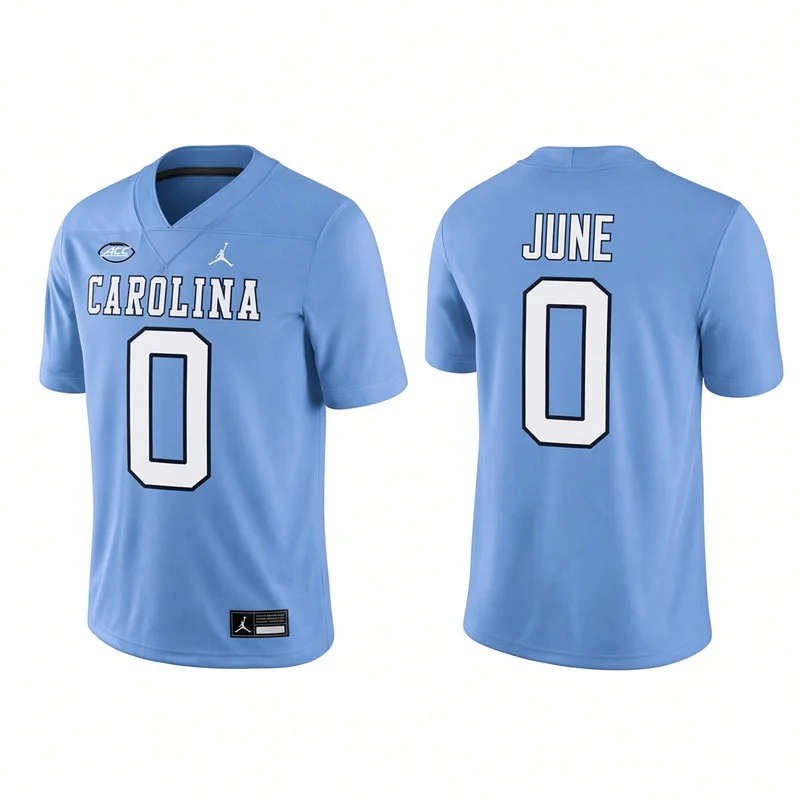 North Carolina Tar Heels #0 Demon June Blue 1980 ACC Football championship Retro Jersey