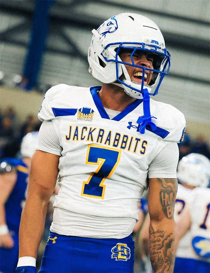 South Dakota State Jackrabbits #7 Chase Mason 2026 White Football Game Jersey South Dakota State Jackrabbits #7 Chase Mason 2026 White Football Game Jersey