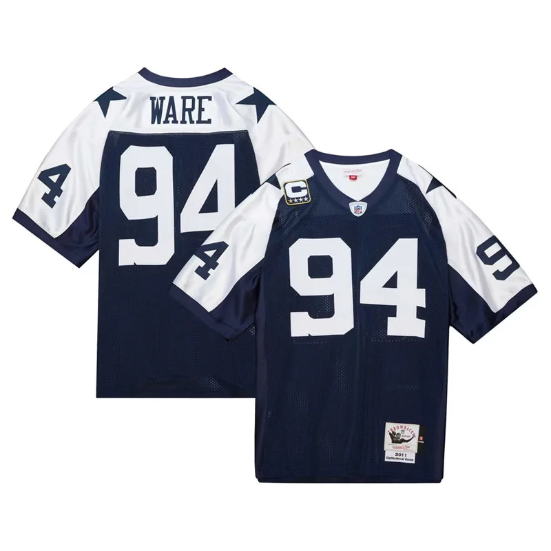 Men's Dallas Cowboys #94 DeMarcus Ware Navy 2011 Throwback Jersey