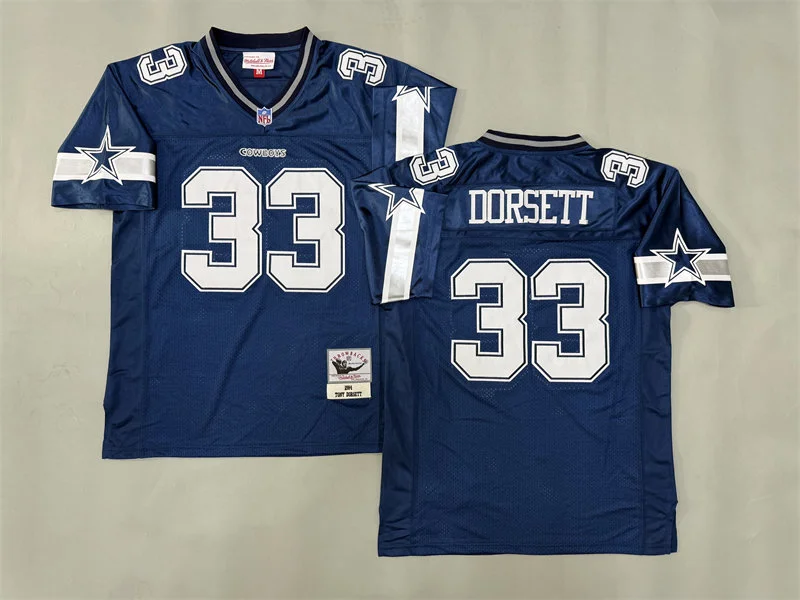 Men's Dallas Cowboys #33 Tony Dorsett 1984 Navy Throwback Jersey