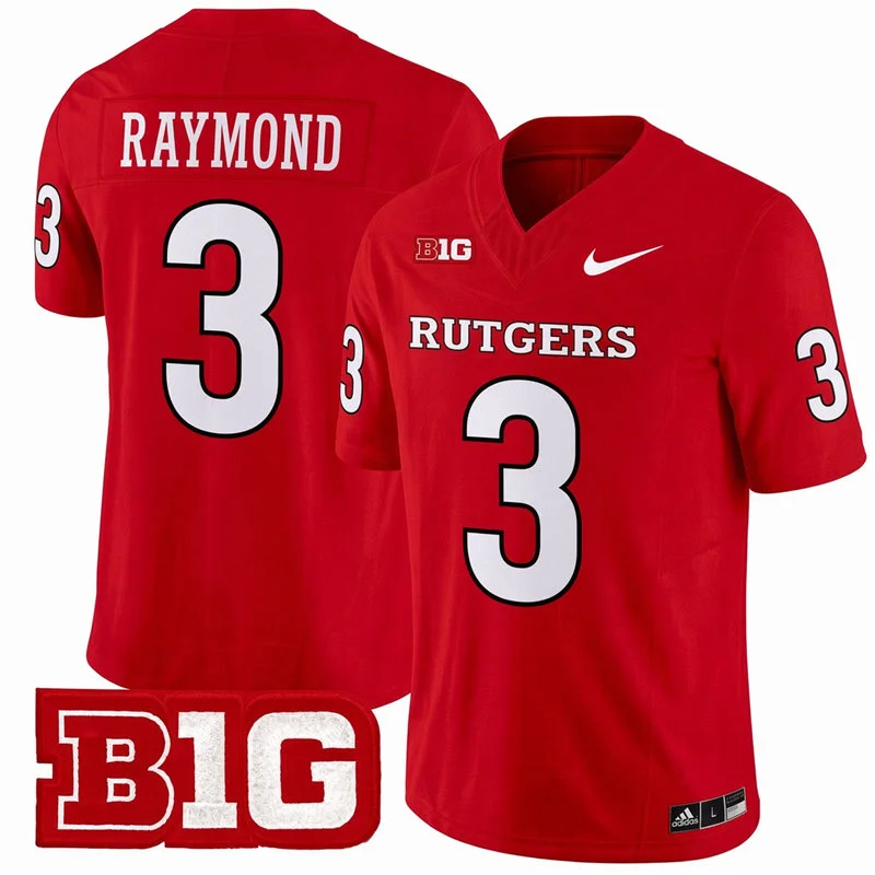Rutgers Scarlet Knights #3 Antwan Raymond 2026 Scarlet Football Game Jersey