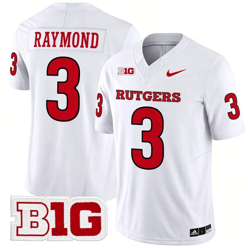 Rutgers Scarlet Knights #3 Antwan Raymond 2026 White Football Game Jersey
