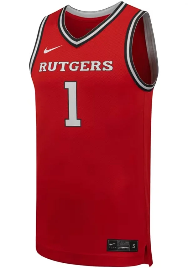 Rutgers Scarlet Knights #1 Jamichael Davis 2026 Nike Scarlet Basketball Game Jersey