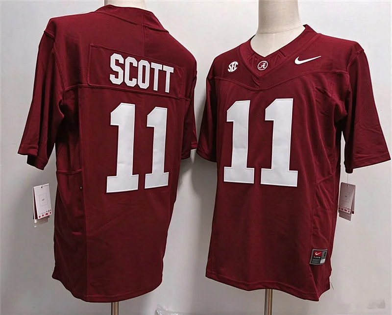 Alabama Crimson Tide #11 Rico Scott Crimson Football F.U.S.E. Limited Jersey Alabama Crimson Tide #11 Rico Scott Crimson Football F.U.S.E. Limited Jersey