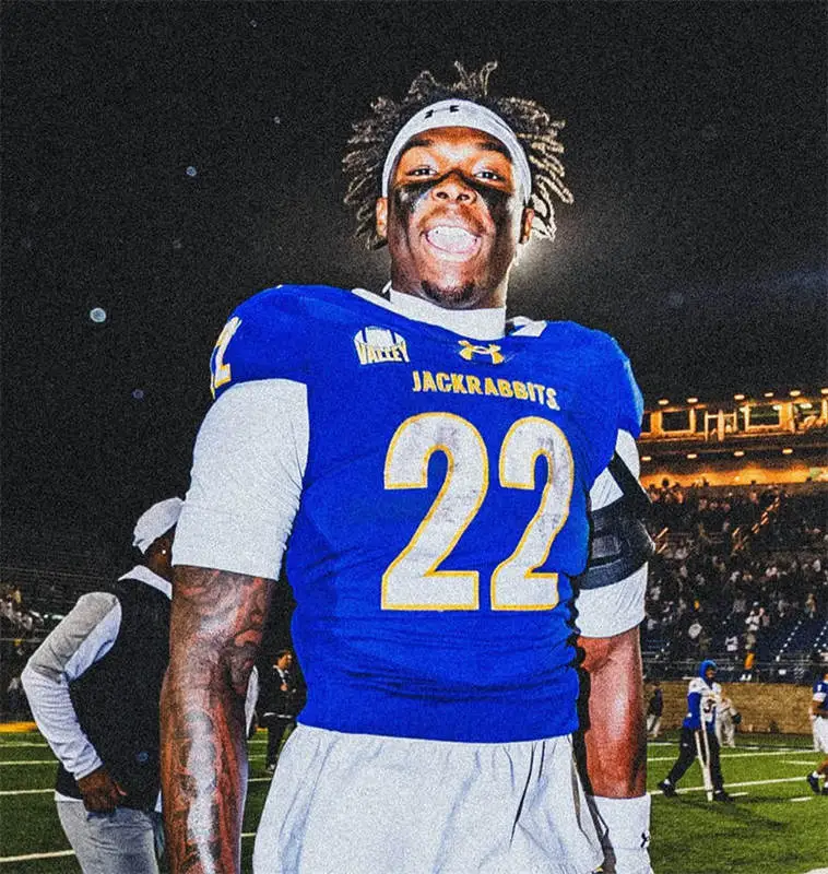South Dakota State Jackrabbits #22 Josiah Johnson 2026 Royal Football Game Jersey