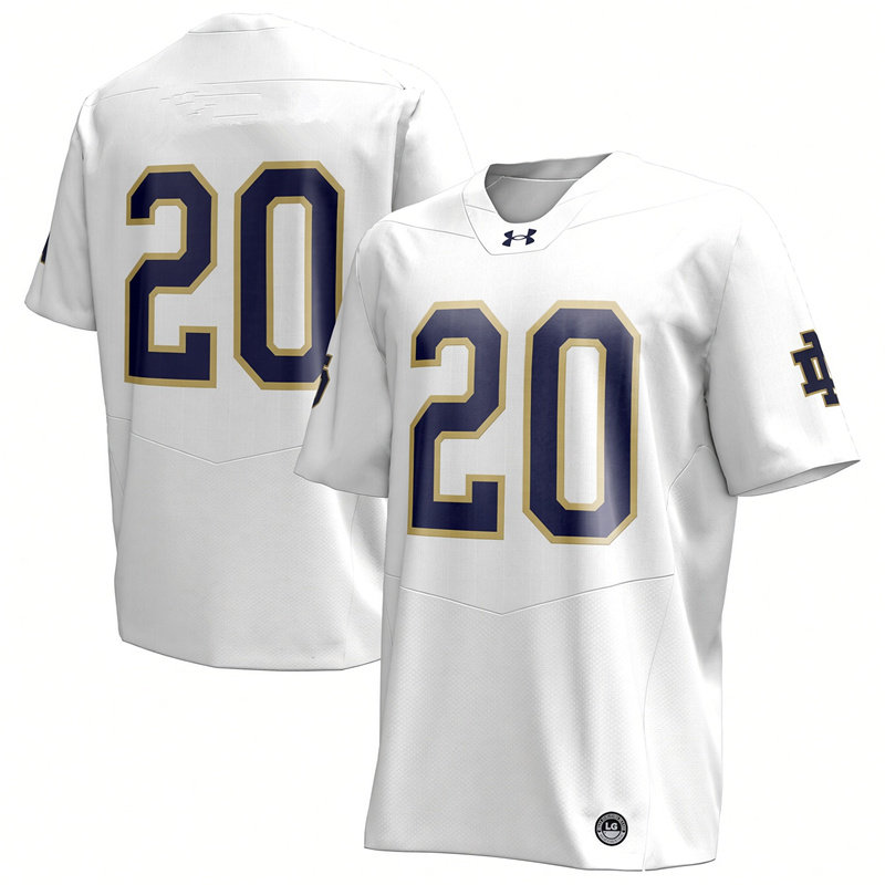 Notre Dame Fighting Irish #20 Jonaz Walton 5 White College Football Game Jersey
