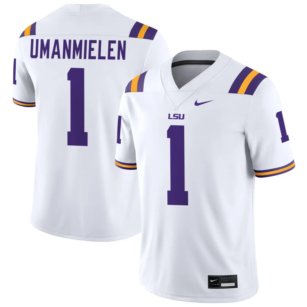 LSU Tigers #1 Princewill Umanmielen White F.U.S.E. Limited College Football Game Jersey LSU Tigers #1 Princewill Umanmielen White F.U.S.E. Limited College Football Game Jersey
