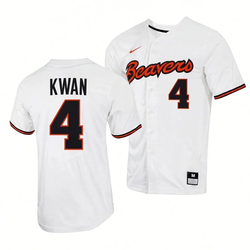 Oregon State Beavers #4 Steven Kwan White College Baseball Limited Jersey