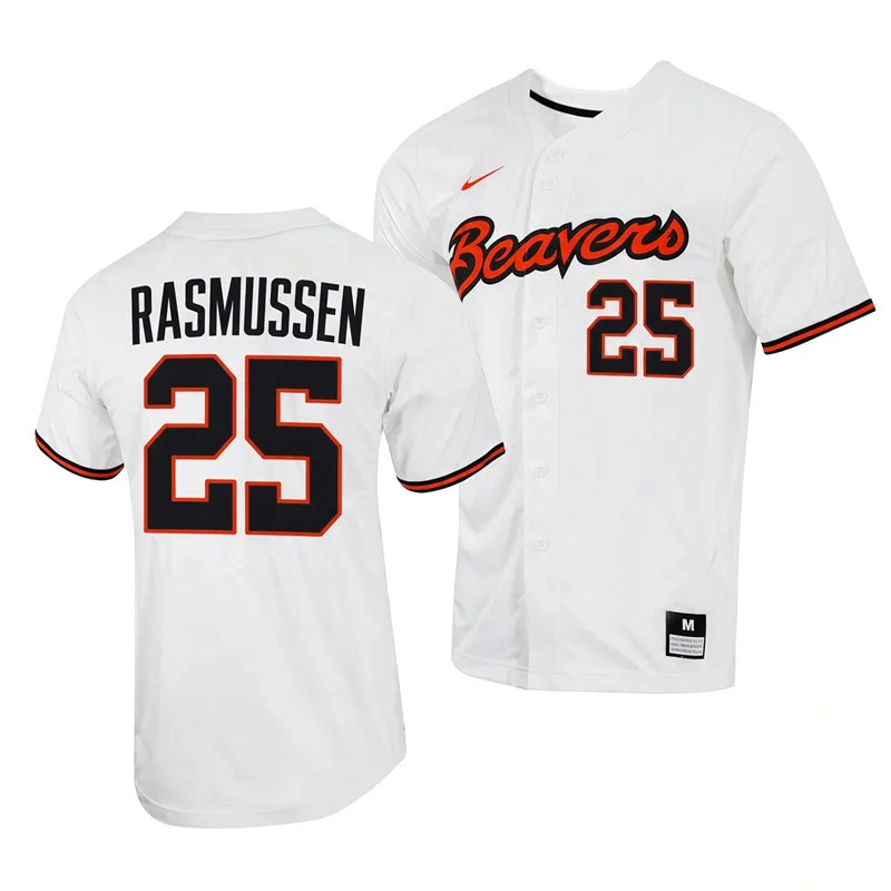 Oregon State Beavers #25 Drew Rasmussen White College Baseball Limited Jersey