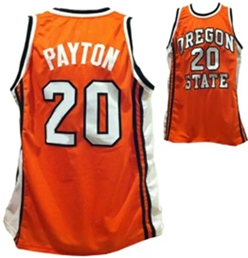 Oregon State Beavers #20 Gary Payton Orange 1989 Retro Basketball  Jersey