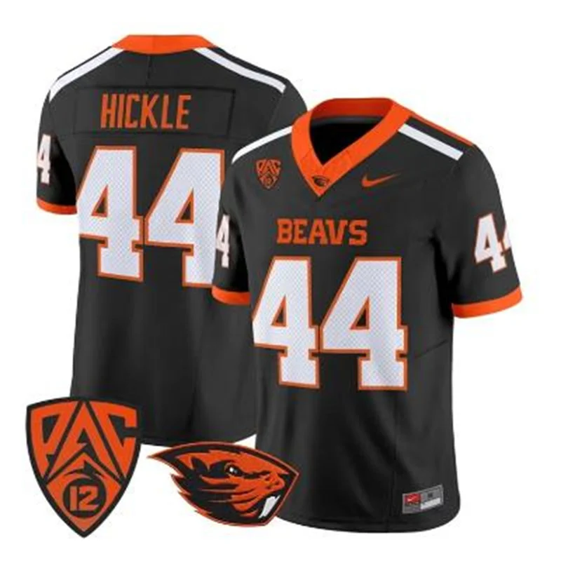 Oregon State Beavers #44 Takari Hickle Black Football Game Jersey