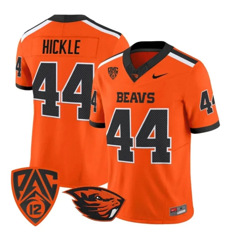 Oregon State Beavers #44 Takari Hickle Orange Football Game Jersey