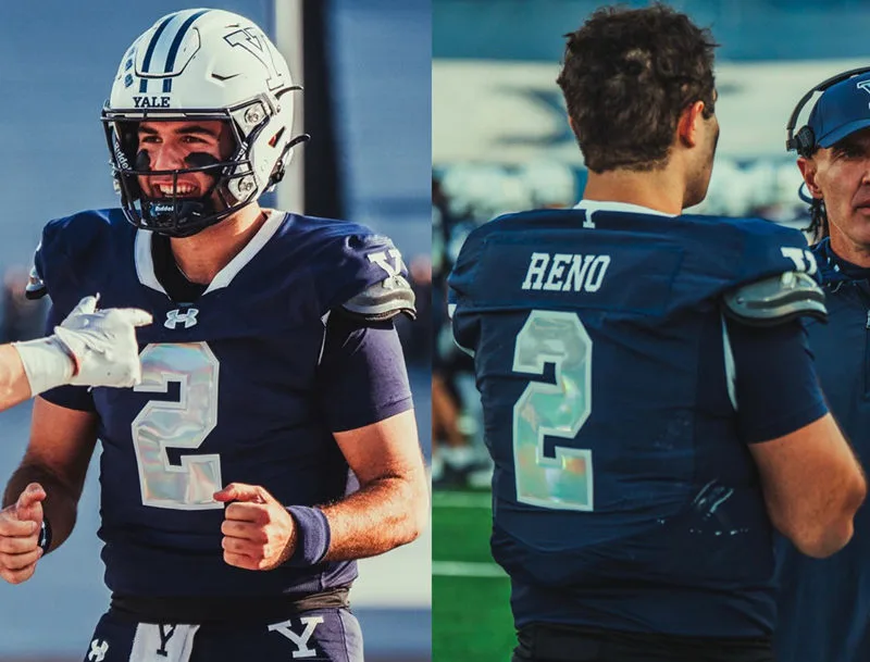 Yale Bulldogs #2 Dante Reno 2026 Navy Alternate Football Game Jersey