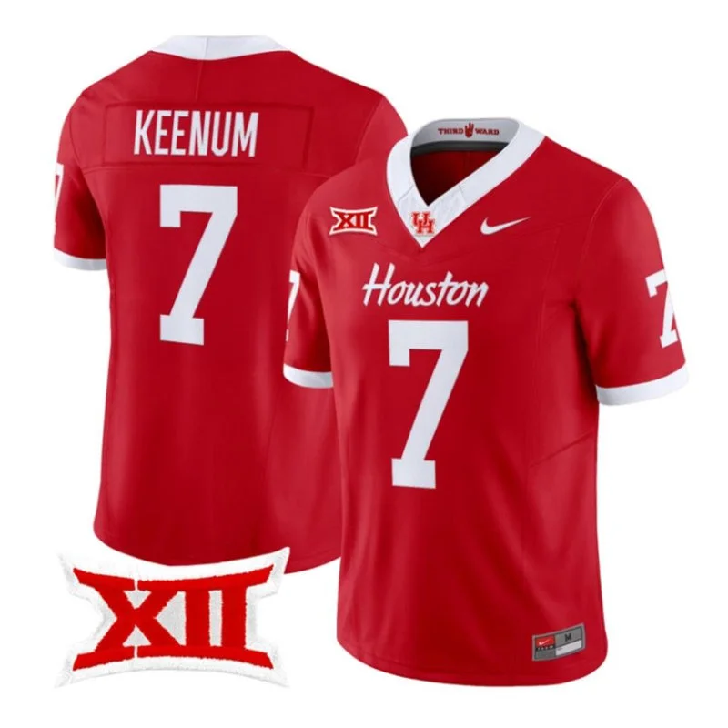 Houston Cougars Retried Player #7 Case Keenum 2026 Red Football Game Jersey