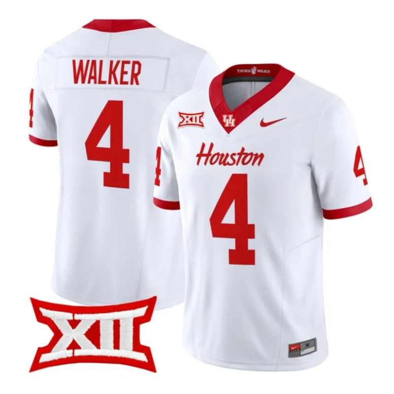 Houston Cougars #4 Trent Walker 2026 Whie Football Game Jersey