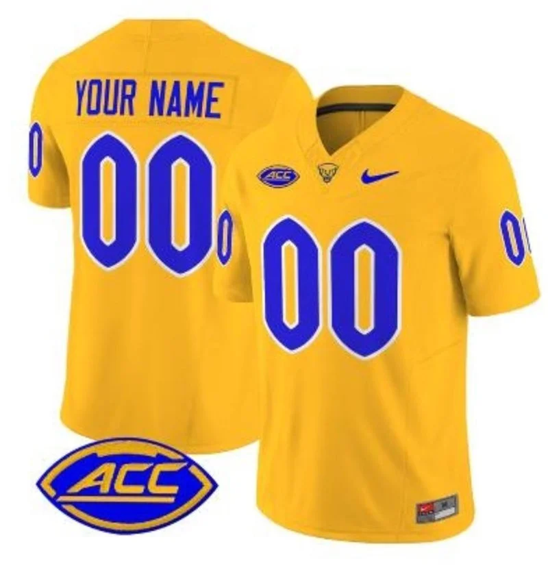 Pittsburgh Panthers Custom Nike Gold College Football Limited Jersey
