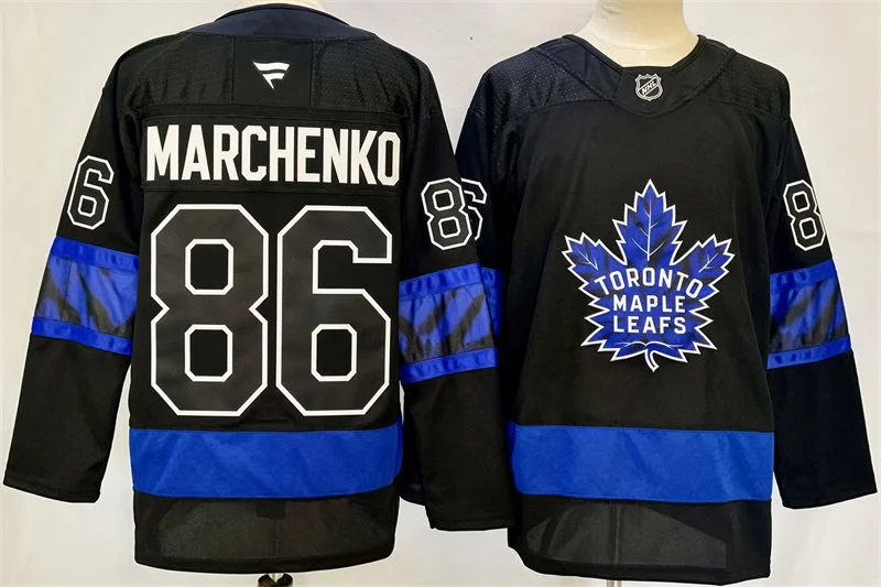 Men's Toronto Maple Leafs #86 Kirill Marchenko Fanatics Black Alternate Reversible Next Gen Jersey