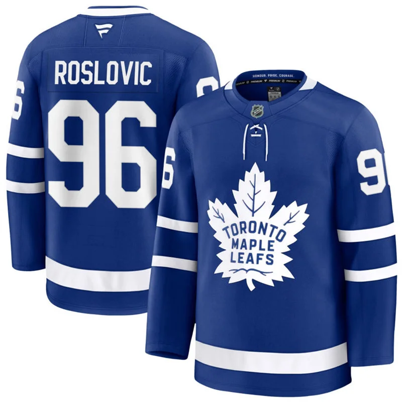 Men's Toronto Maple Leafs #96 Jack Roslovic Fanatics Home Blue Premium Jersey