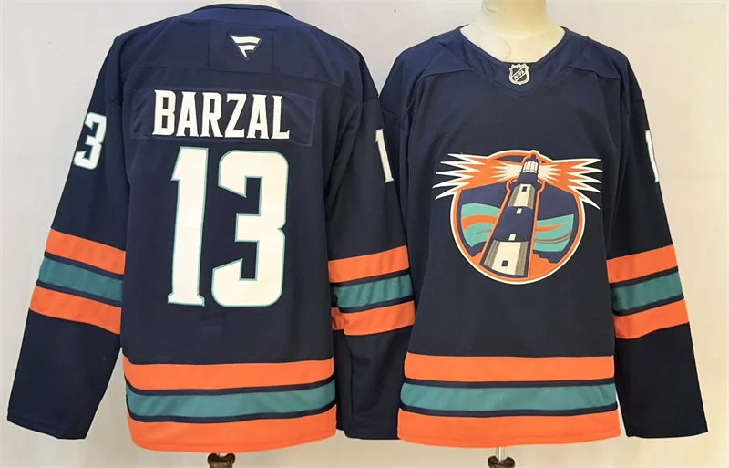 Men's New York Islanders #13 Mathew Barzal Fanatics Navy Lighthouse Alternate Jersey