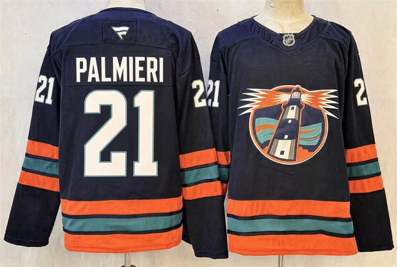 Mens New York Islanders #21 Kyle Palmieri Fanatics Navy Lighthouse Alternate Jersey