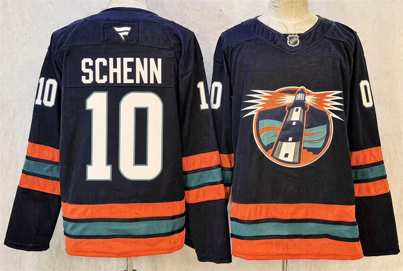 Mens New York Islanders #10 Brayden Schenn Fanatics Navy Lighthouse Alternate Jersey