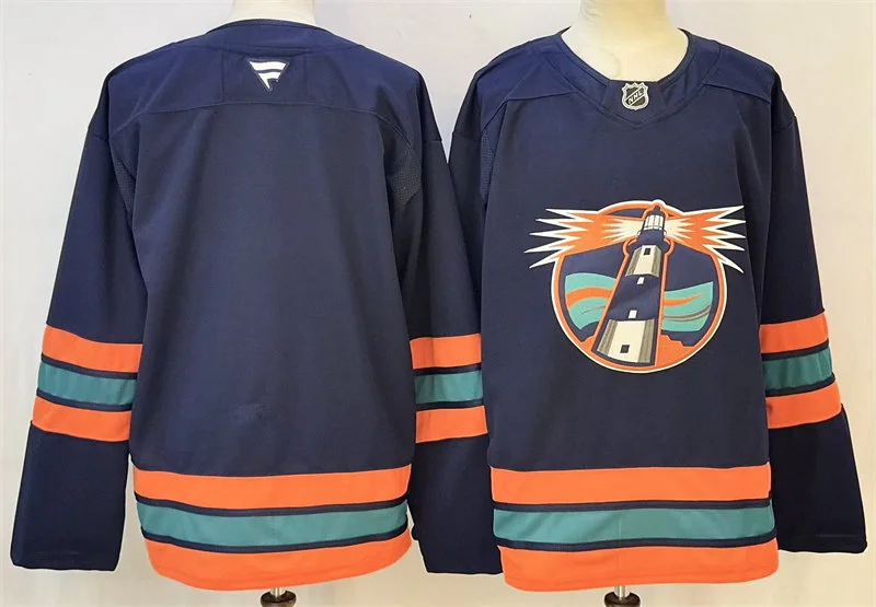 Mens New York Islanders Blank Fanatics Navy Lighthouse Alternate Jersey