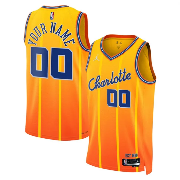 Charlotte Hornets Custom Orange 2025-26 City Edition Swingman Jersey