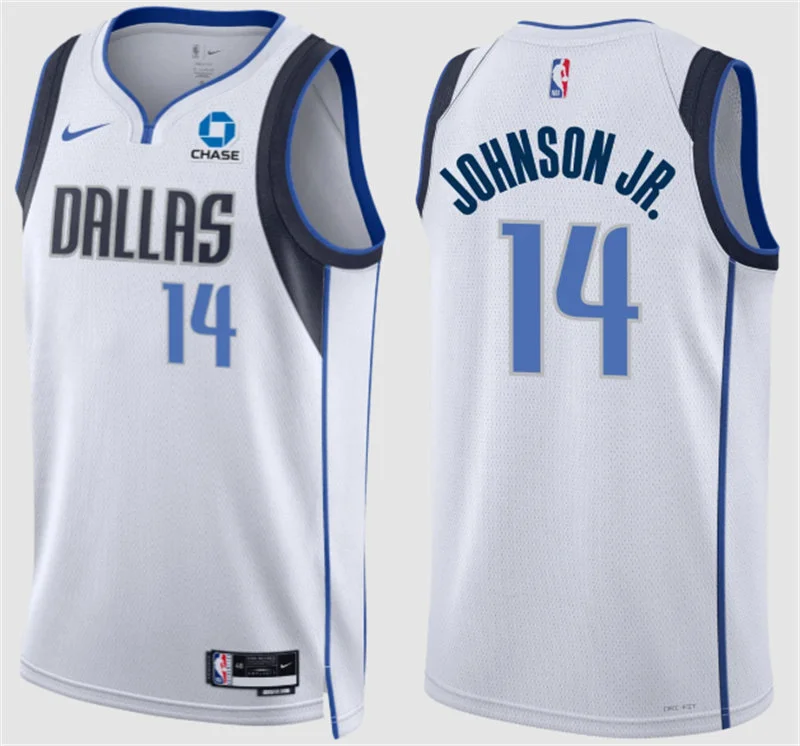 Mens Dallas Mavericks #14 Morez Johnson Jr. Nike White Association Edition Jersey