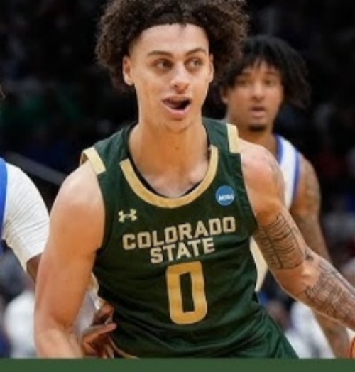 Colorado State Rams #0 Carey Booth Green Yellow 2025 College Basketball Game Jersey