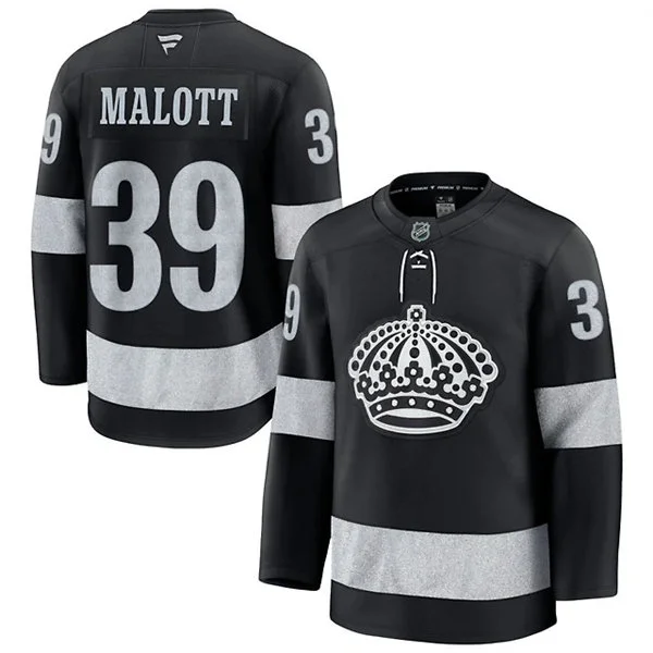 Mens Los Angeles Kings #39 Jeff Malott Fanatics Black Home Premium Player Jersey