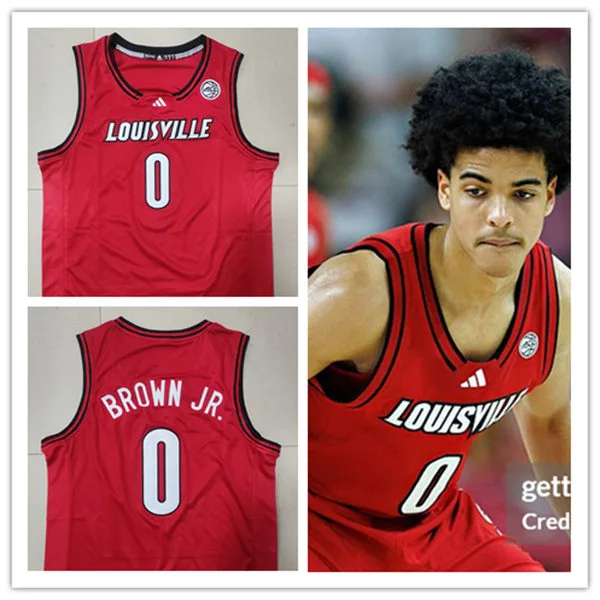 Louisville Cardinals #0 Mikel Brown Jr. 2026 Cardinal Basketball Game Jersey Louisville Cardinals #0 Mikel Brown Jr. 2026 Cardinal Basketball Game Jersey