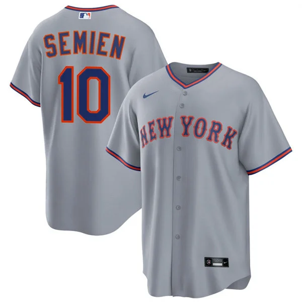 Mens New York Mets #10 Marcus Semien Nike 2026 Gray Road Limited Jersey