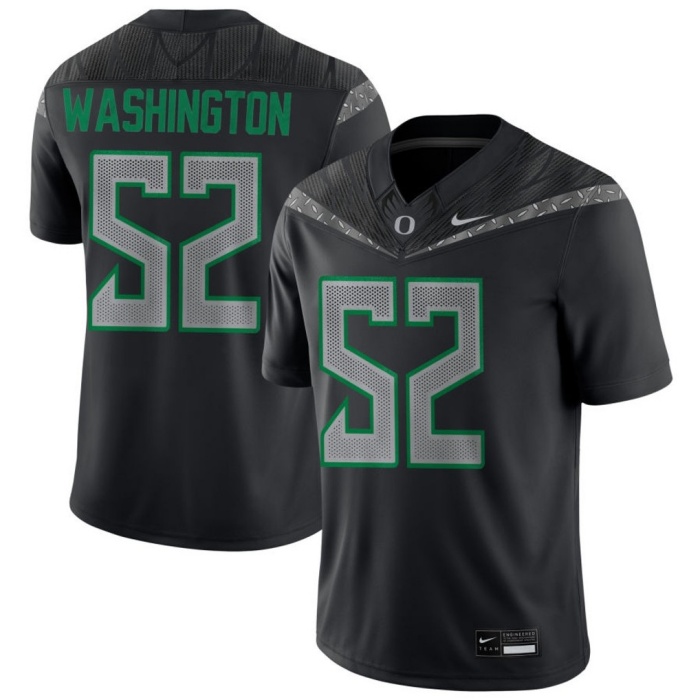 Oregon Ducks #52 A'Mauri Washington Black GENERATION O FLY ERA F.U.S.E. Limmited Football Game Jersey