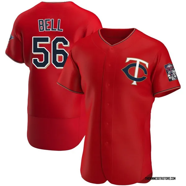 Mens Minnesota Twins #56 Josh Bell Nike Red Alternate Vapor Limited Jersey