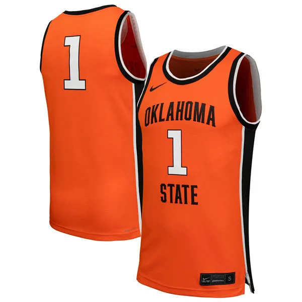 Oklahoma State Cowboys Custom Nike 2026 Orange Basketball Game Jersey
