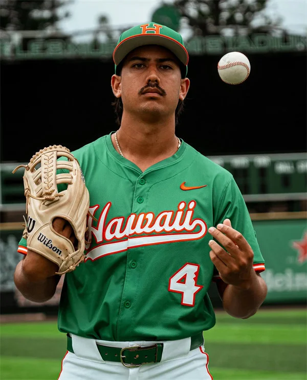 Hawaii Rainbow Warriors Custom 2026 Green Baseball Game Jersey