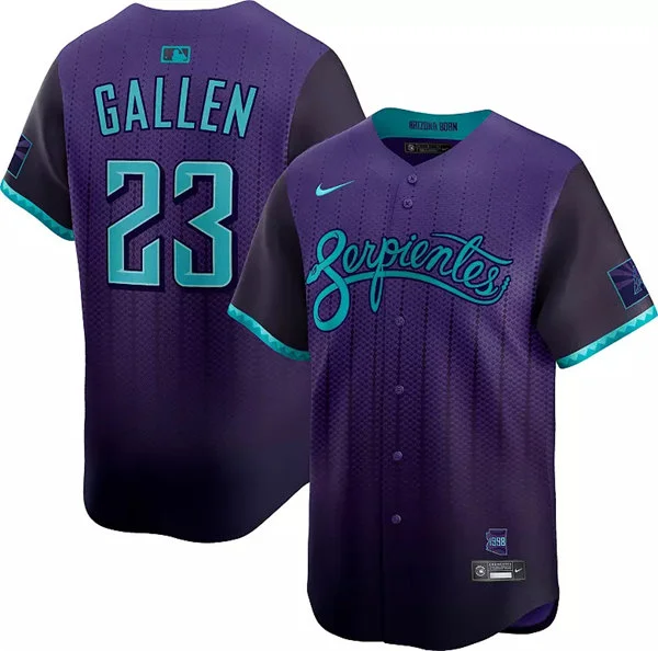 Youth Arizona Diamondbacks #23 Zac Gallen Nike 2025 City Connect Limited Player Jersey - Purple