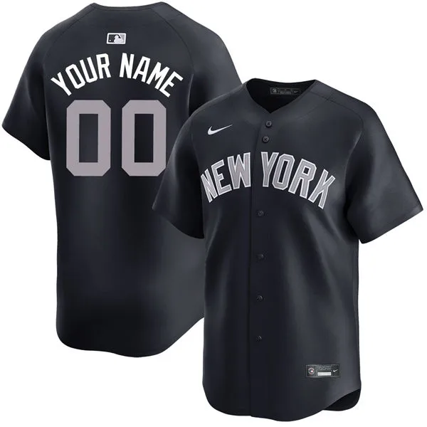 New York Yankees Custom Nike Navy  Alternate 2nd New York Limited Jersey