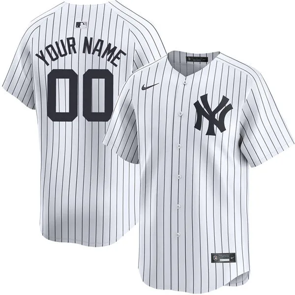New York Yankees Custom Nike White Home Limited Jersey